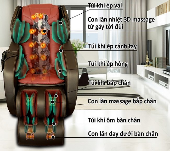 ghế massage toàn thân 3d shika